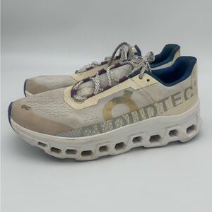 On Cloud Running Cloudmonster Shoes Mens Size 10 Sneakers blue white